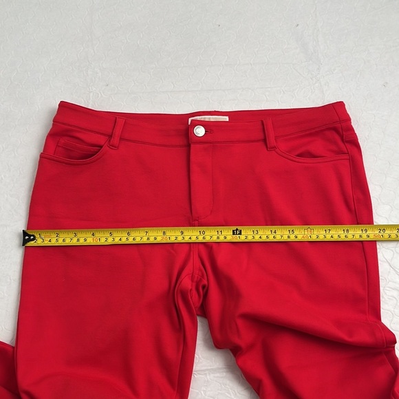Michael Kors red skinny stretch 5 pocket ponte knit pants - Picture 7 of 11
